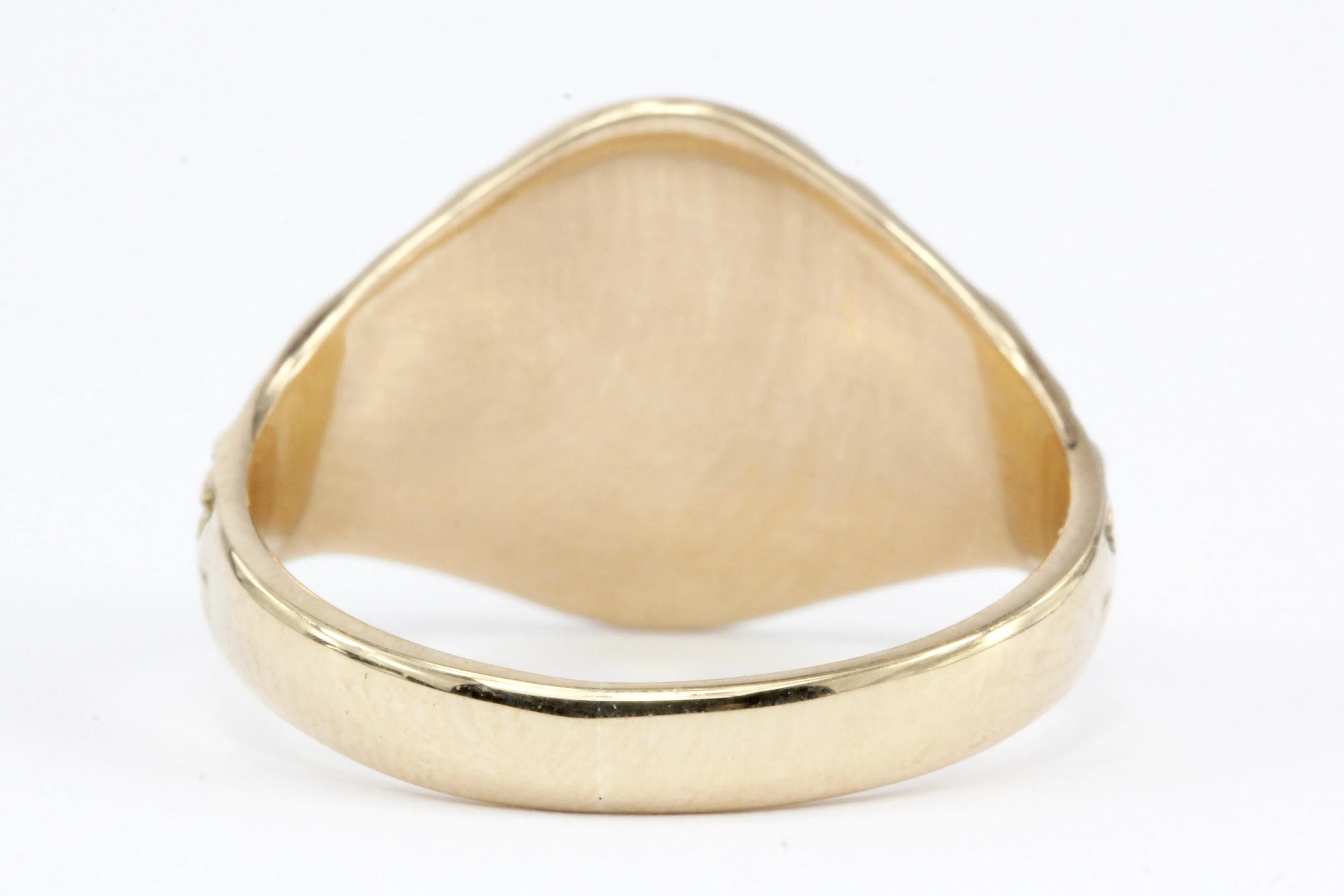 Victorian 10K Rose Gold Signet Ring Size by Ostby & Barton Size 6.5