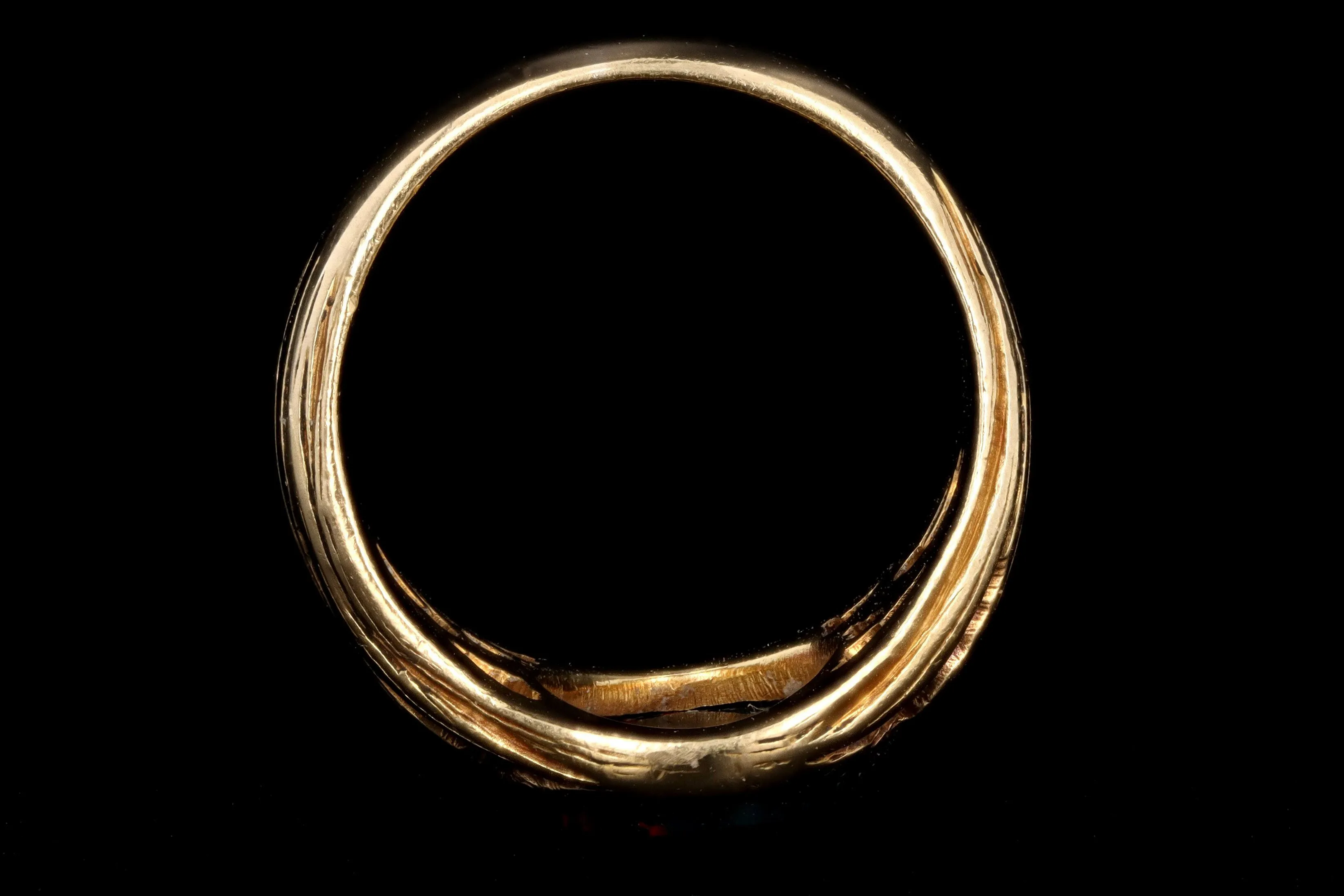 Victorian 18K Yellow Gold Bloodstone Chalcedony Pinky Ring