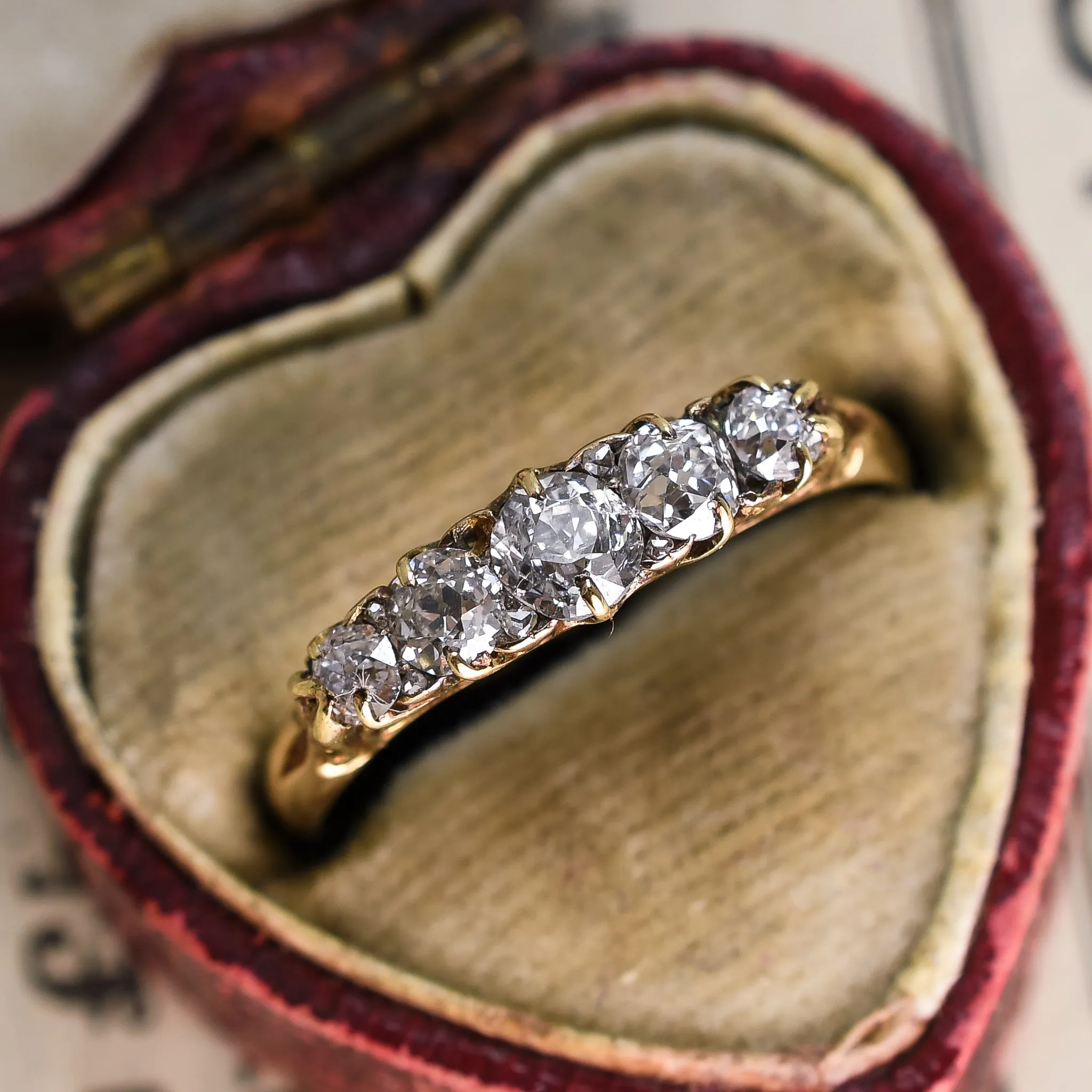 Victorian 5-Stone Old Cut Diamond Ring
