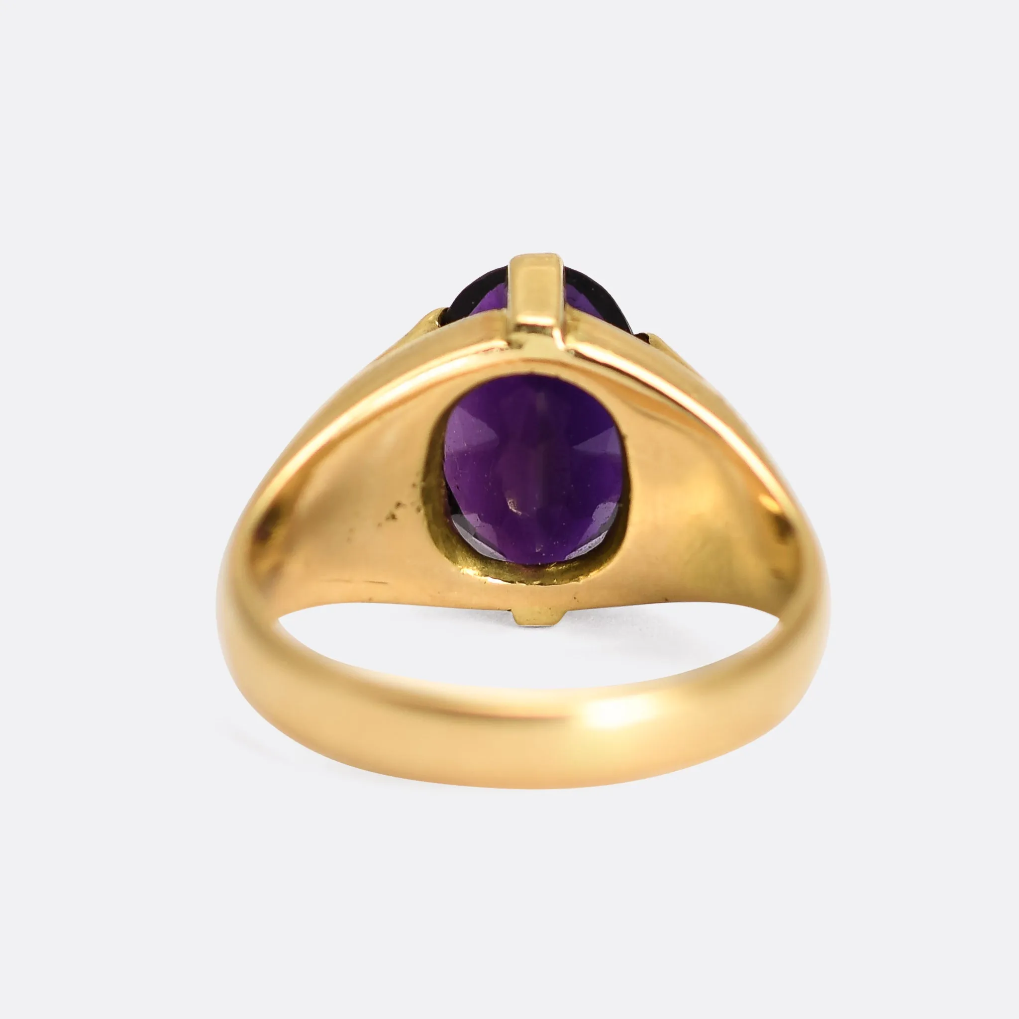 Victorian Almandine Garnet Solitaire Ring