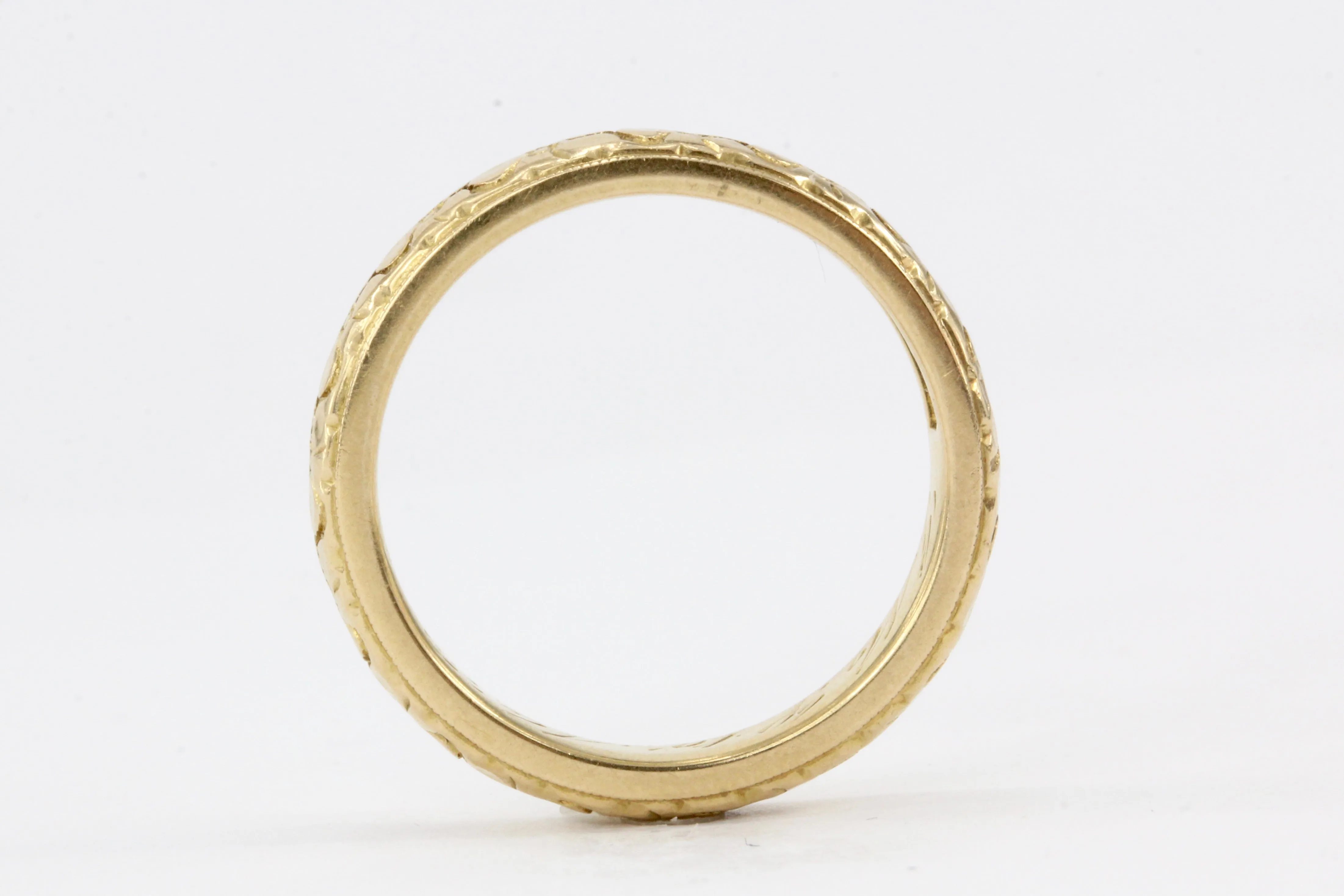 Victorian August 29, 1911 REED 18K Yellow Gold Wedding Band