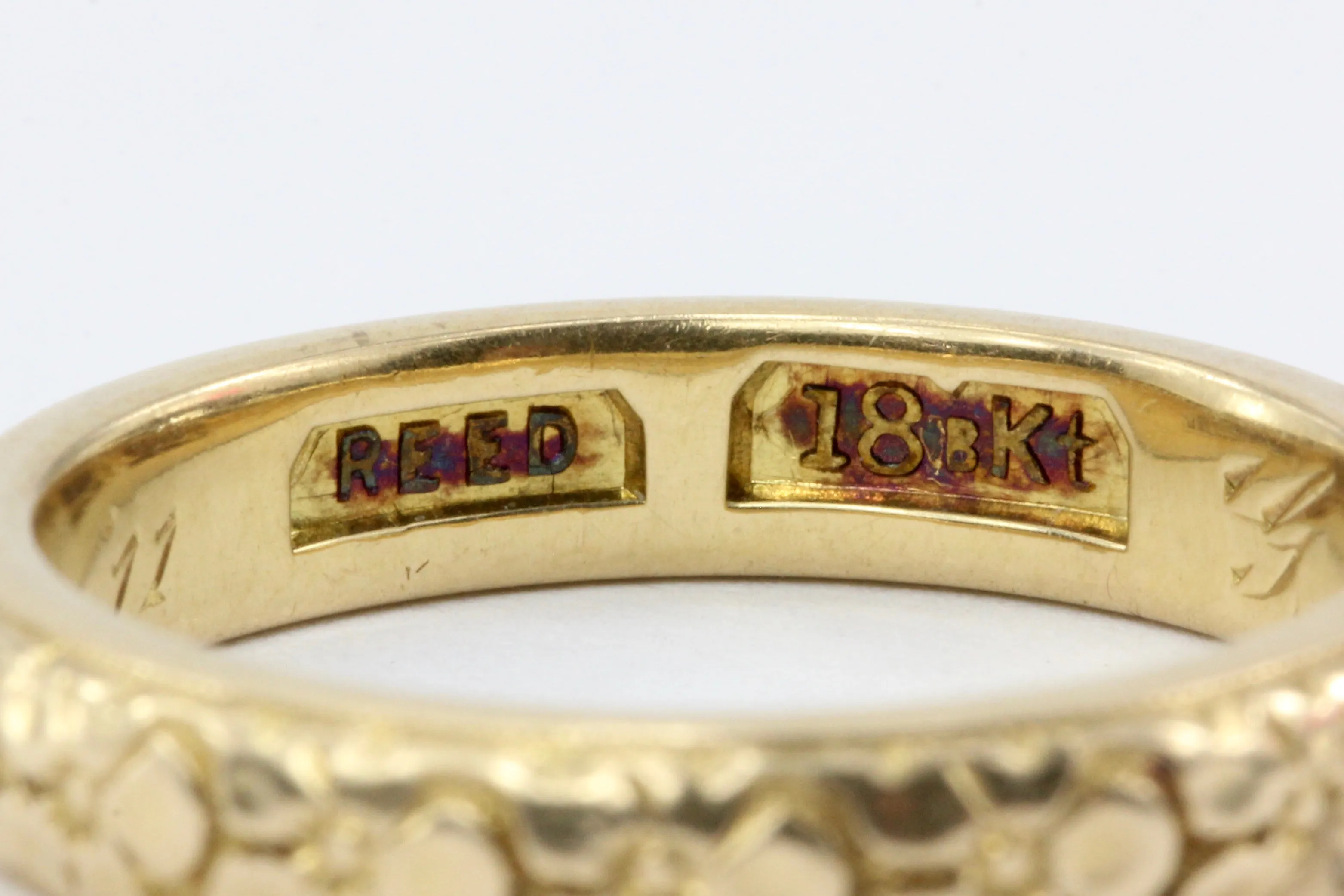 Victorian August 29, 1911 REED 18K Yellow Gold Wedding Band