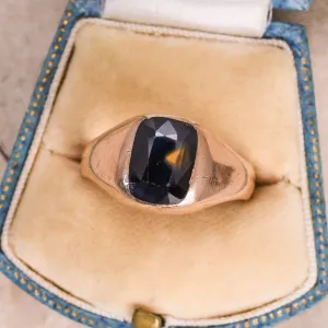 Victorian Bi-Colour Blue/Yellow Sapphire Signet Ring