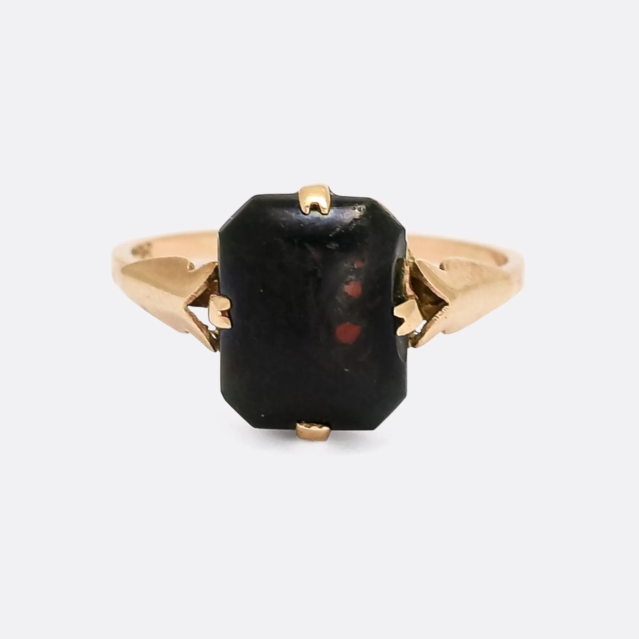 Victorian Bloodstone Cabochon Ring