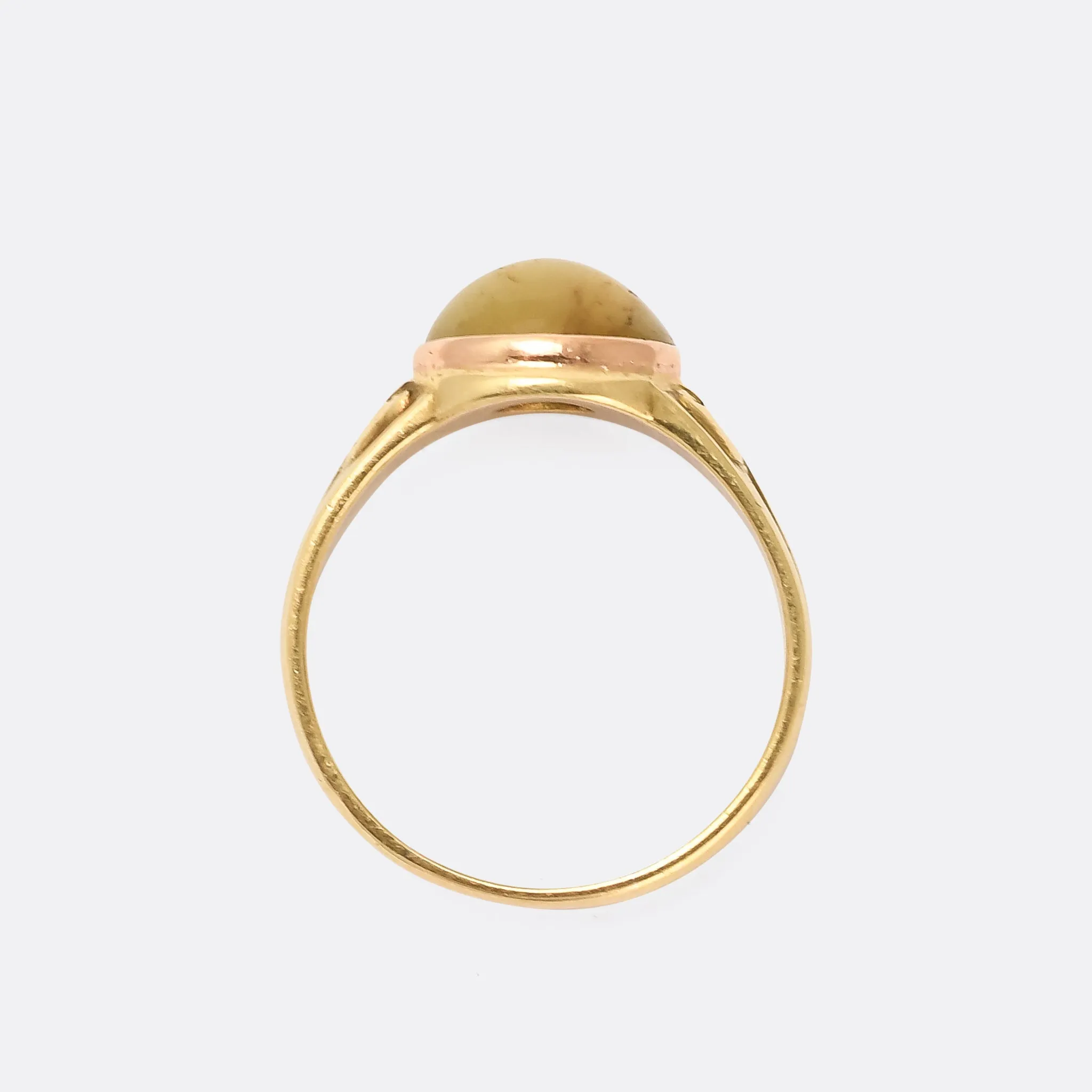 Victorian Cat's Eye Solitaire Ring