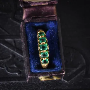 Victorian Emerald 5-Stone Ring