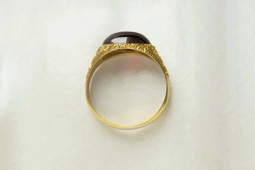 Victorian Garnet Cabochon Ring