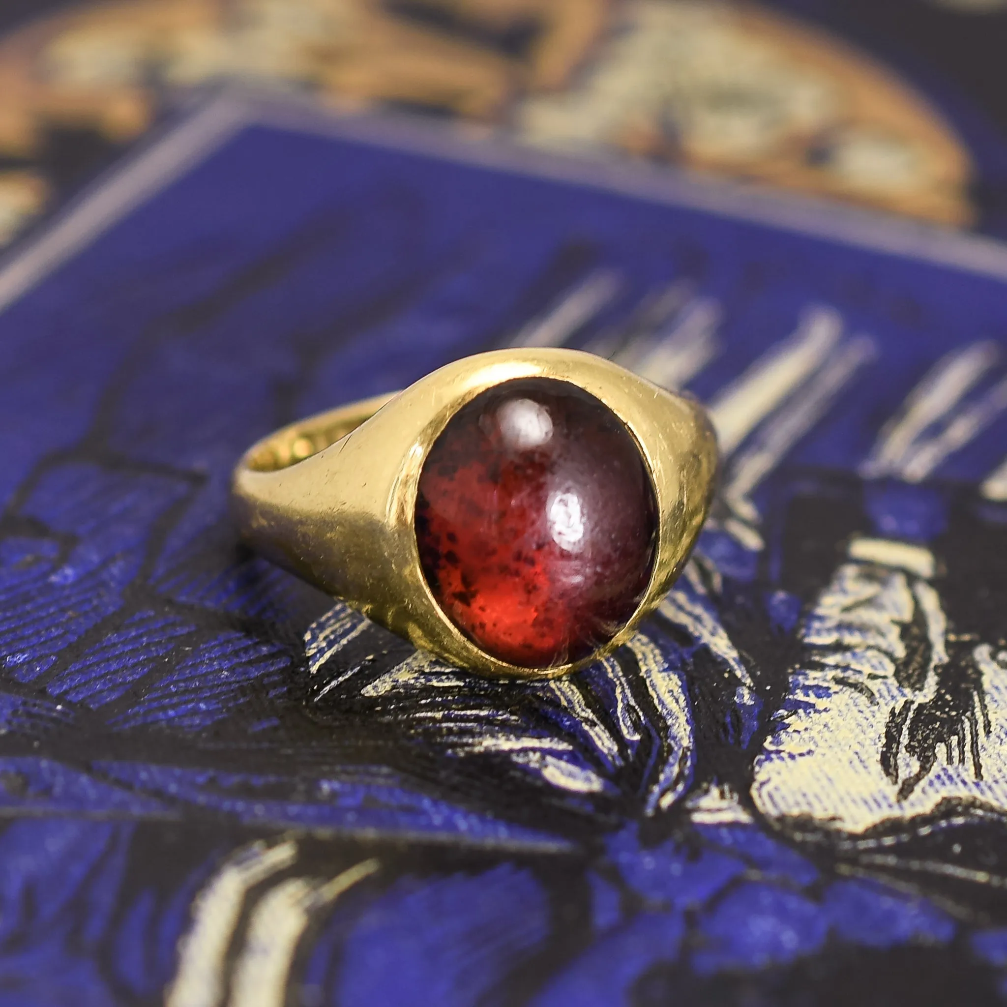 Victorian Garnet Cabochon Ring