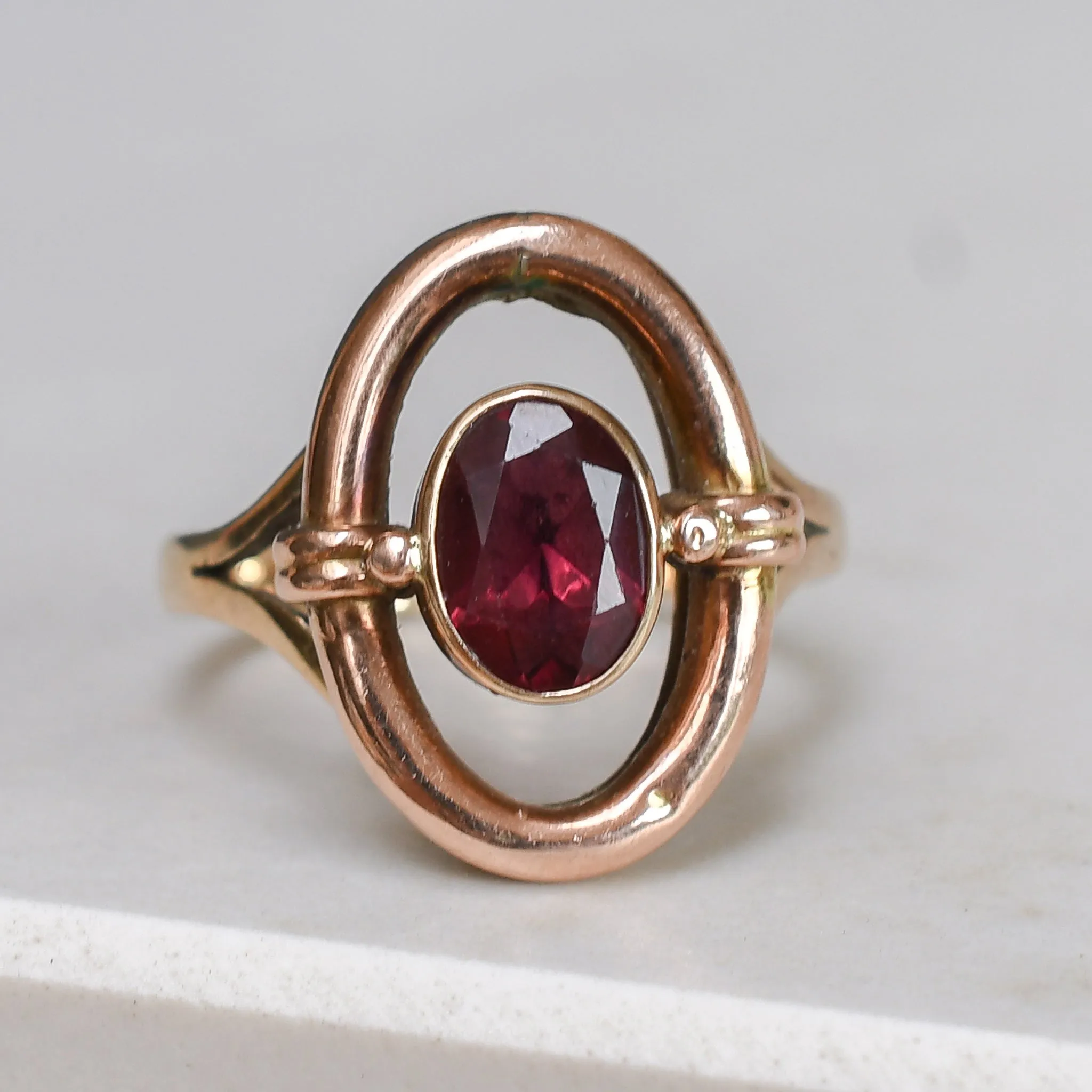 Victorian Garnet "Lifesaver" Ring