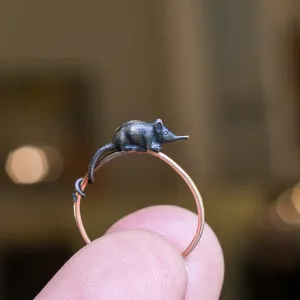 Victorian Gold & Silver Mouse Ring