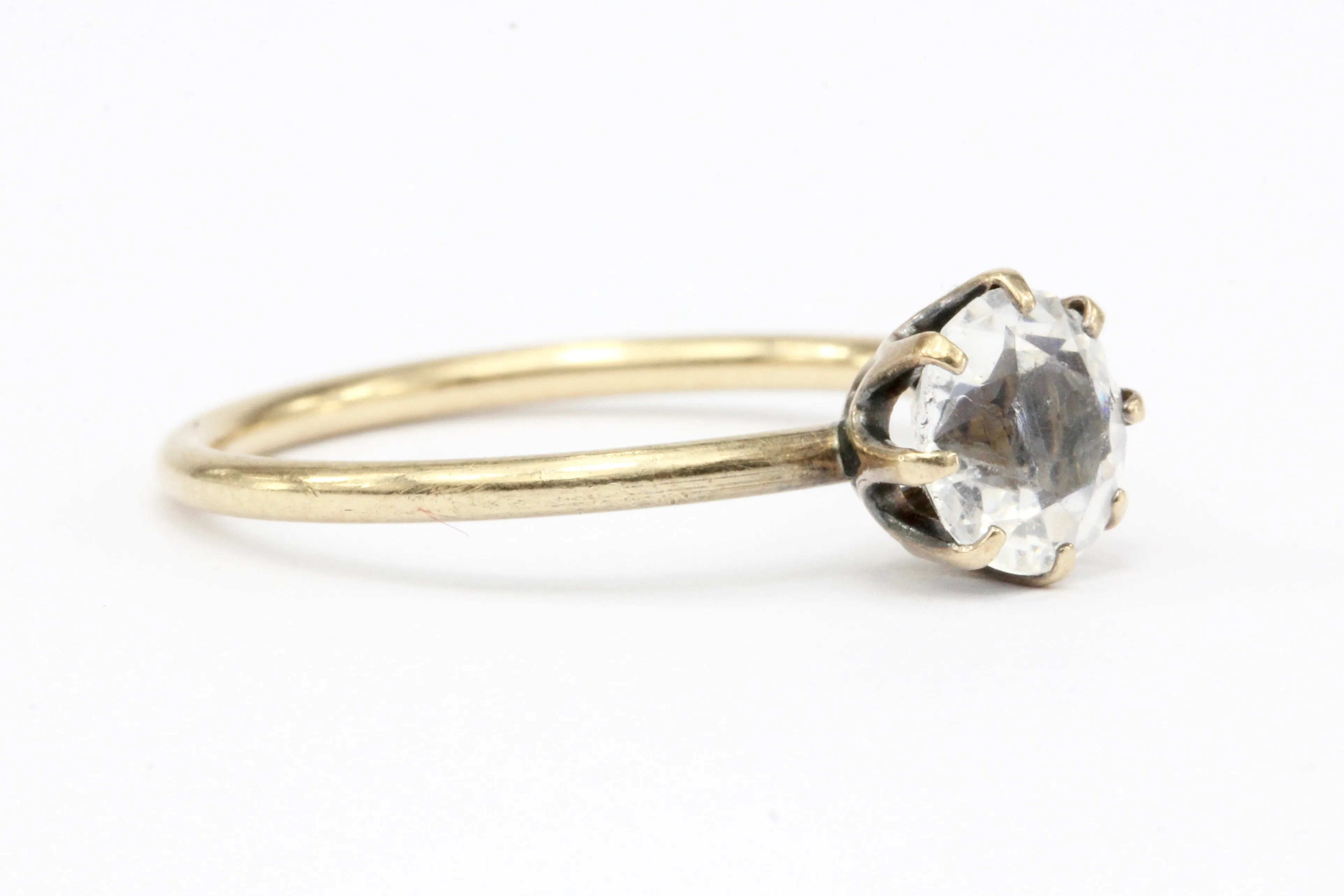 Victorian Gold Paste Engagement Ring c.1890's
