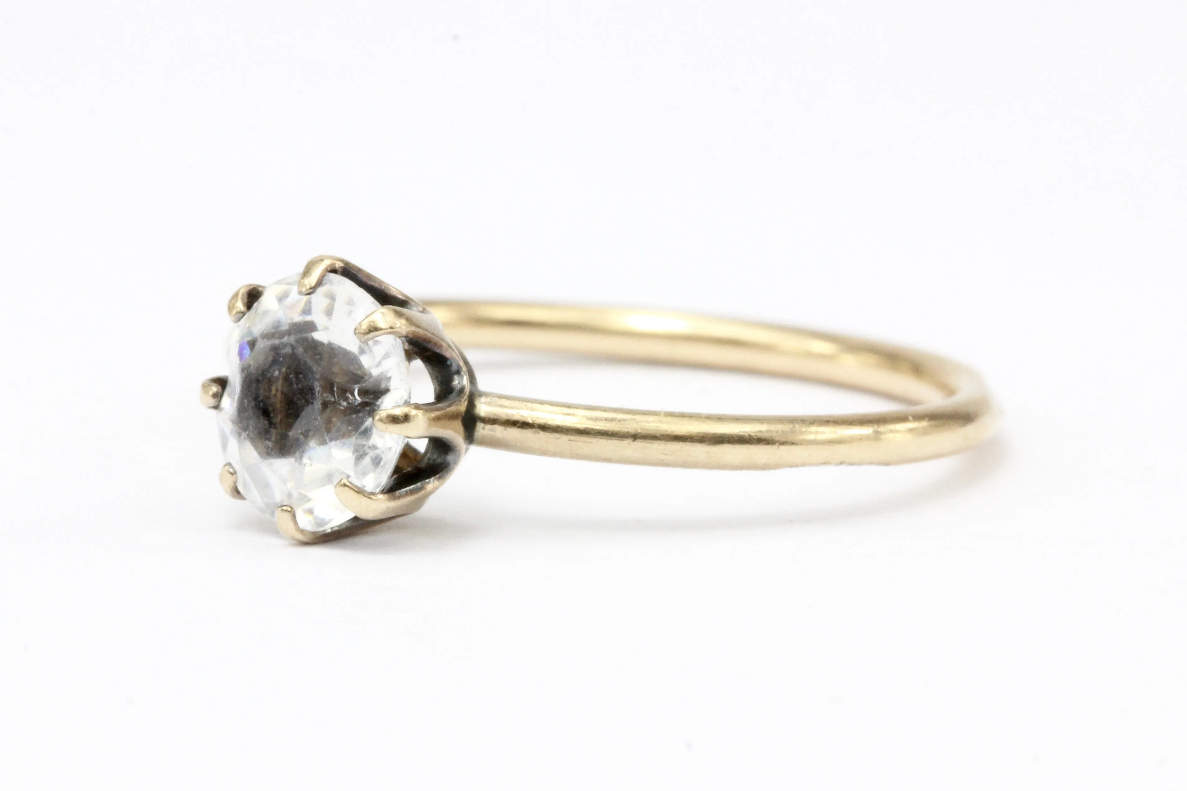 Victorian Gold Paste Engagement Ring c.1890's