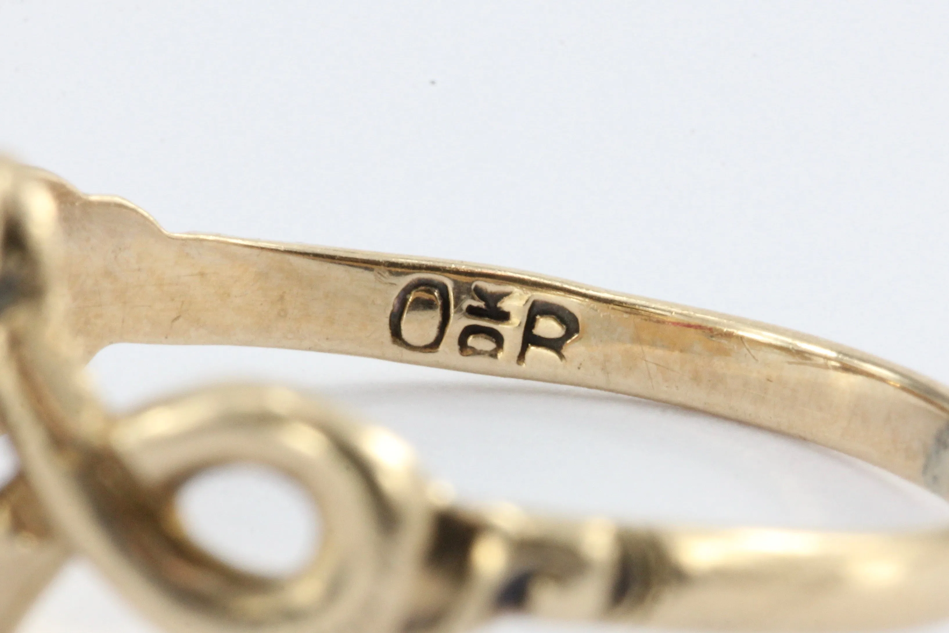 Victorian Ostby & Barton 10K Gold Red Paste Ring c.1890