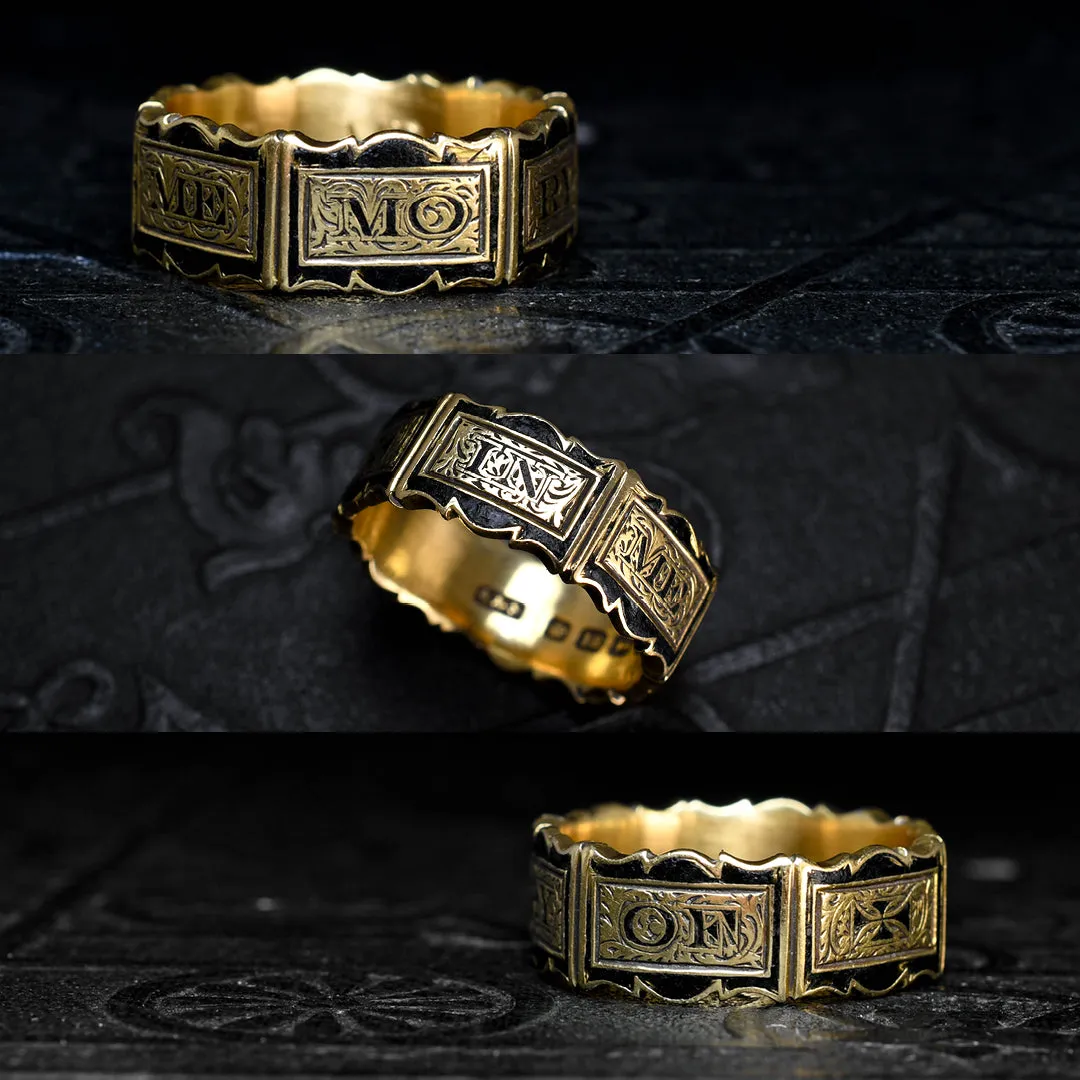 Victorian "IN MEMORY OF" Memorial Ring