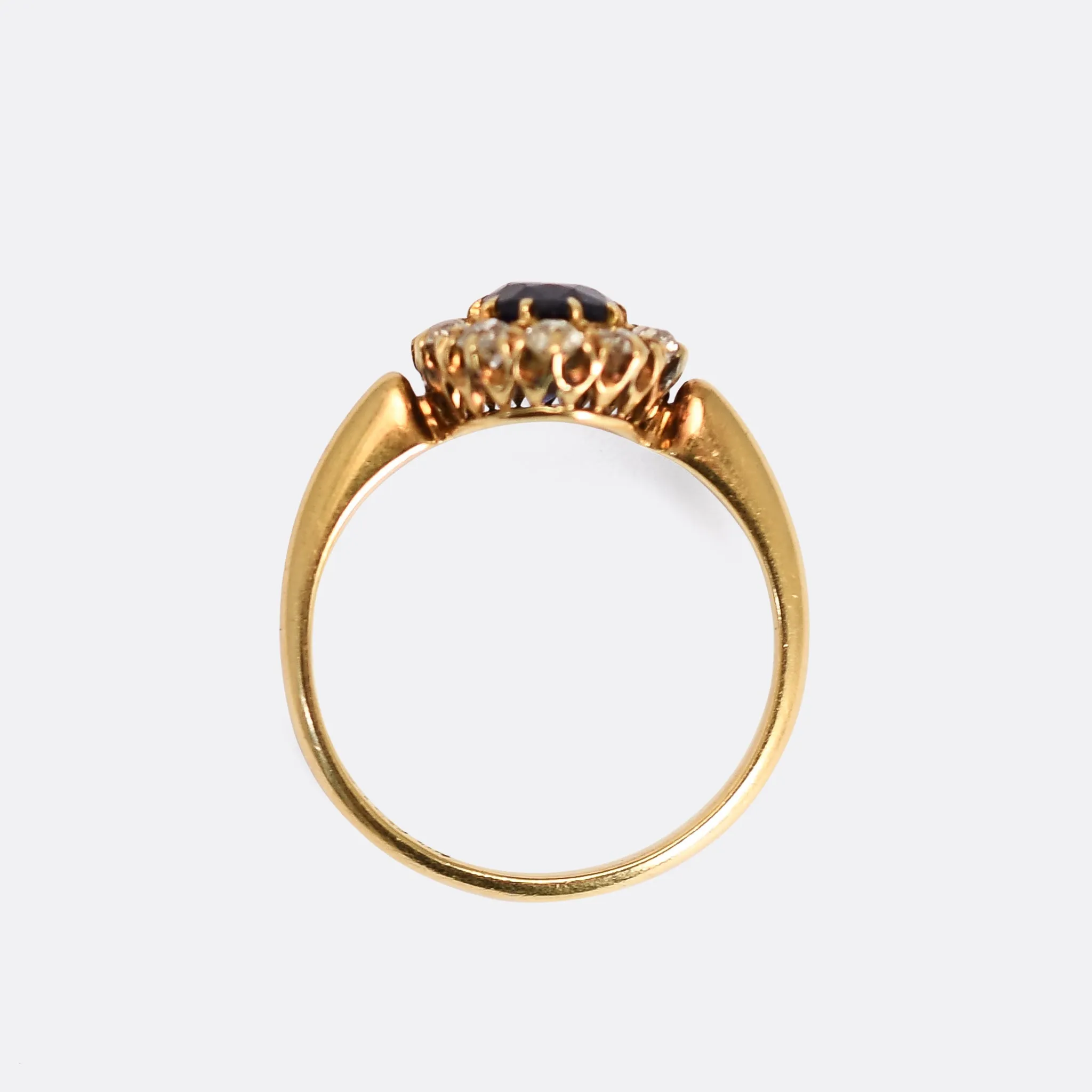 Victorian Sapphire & Diamond Cluster Ring