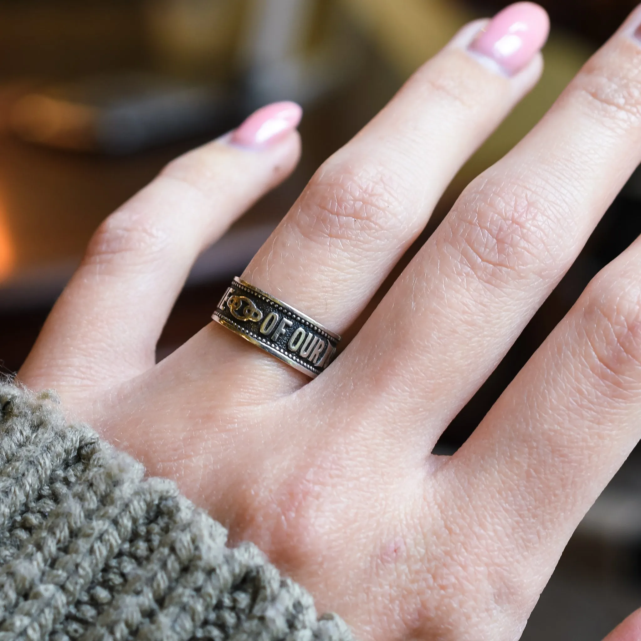 Victorian Silver Posy Betrothal Ring
