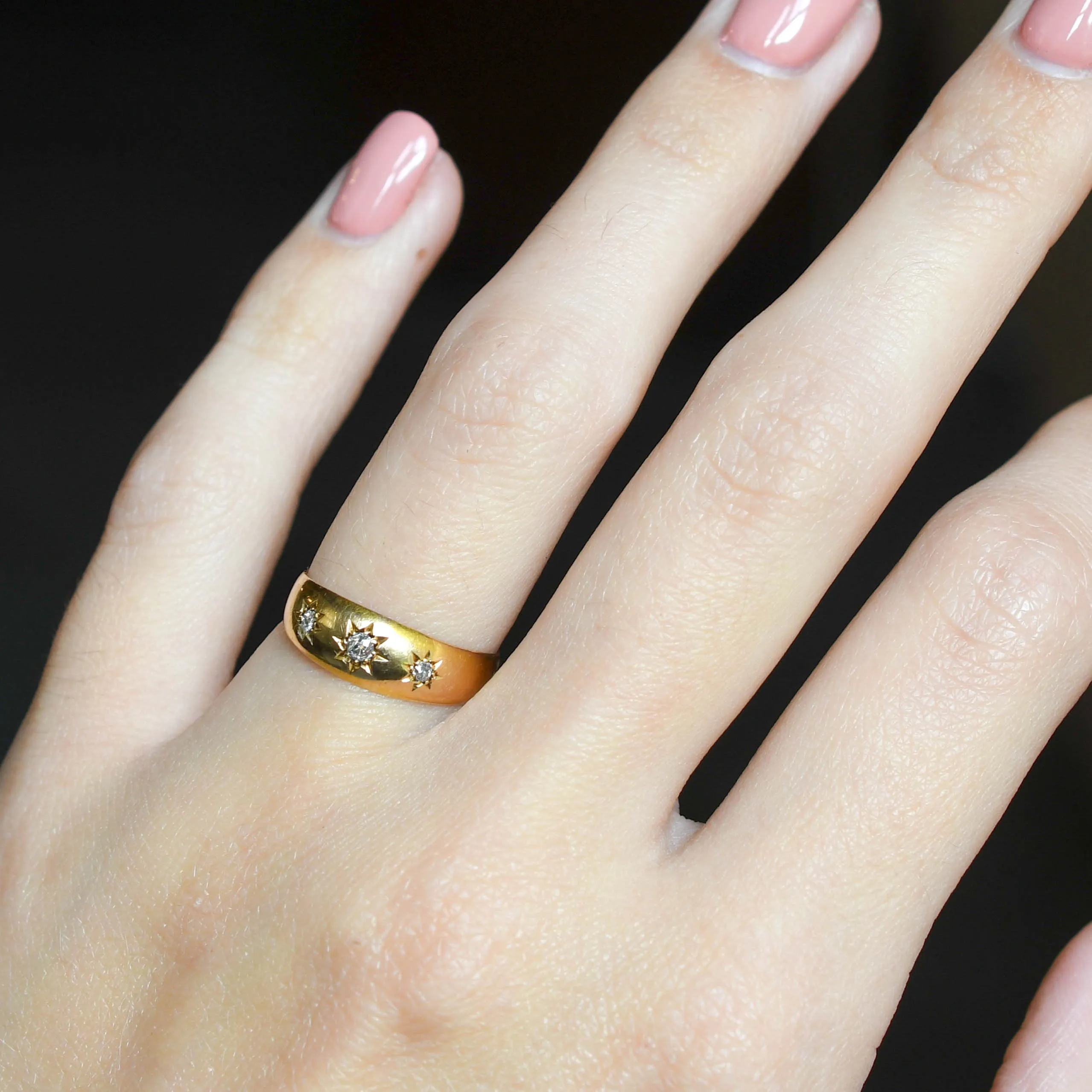 Victorian Star-Set Diamond Gypsy Ring