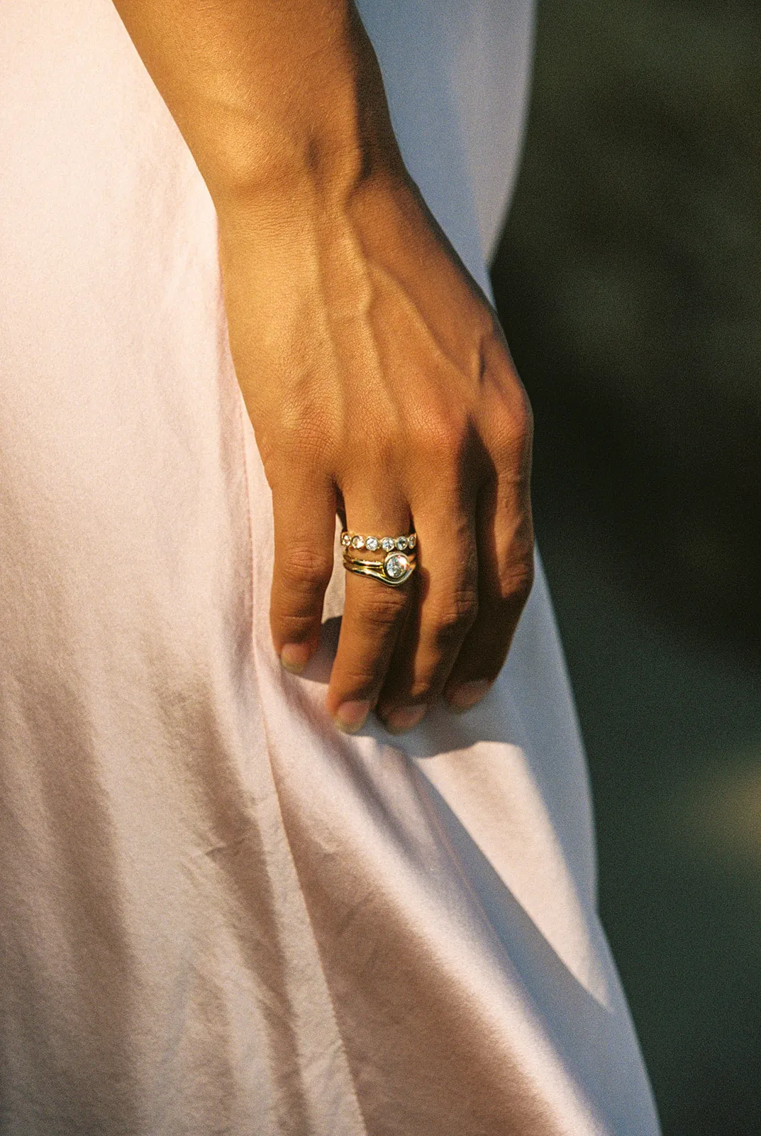 White Sapphire Eternity Band - Ring Size 6