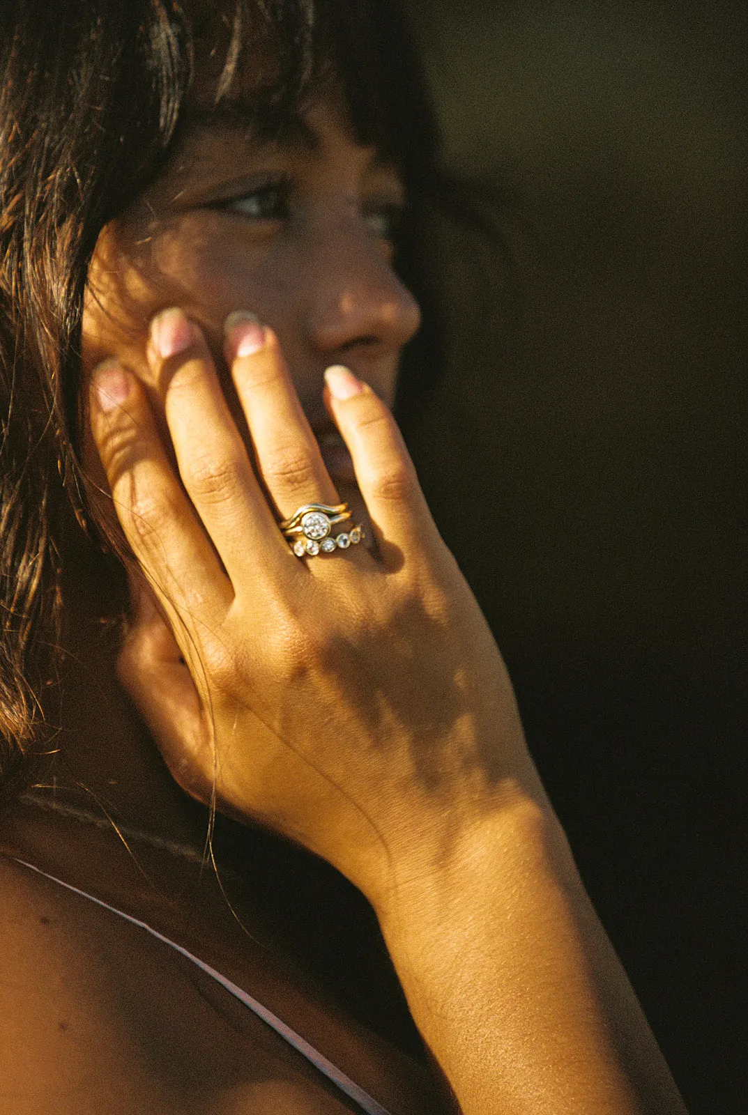 White Sapphire Eternity Band