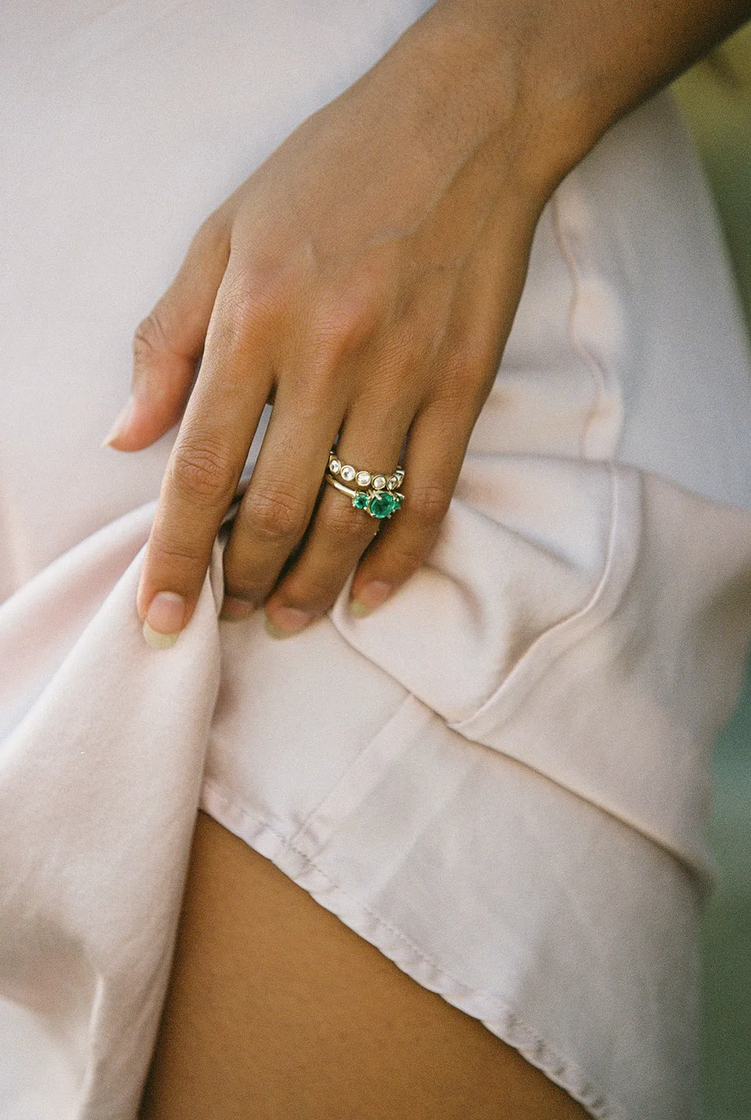 White Sapphire Eternity Band