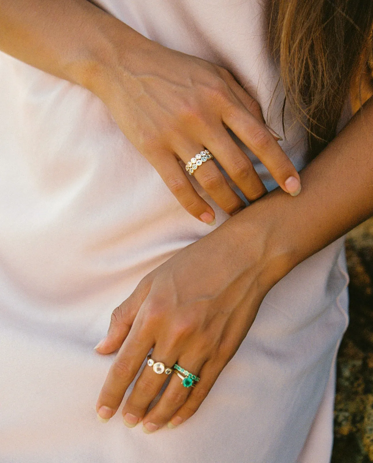 White Sapphire Eternity Band