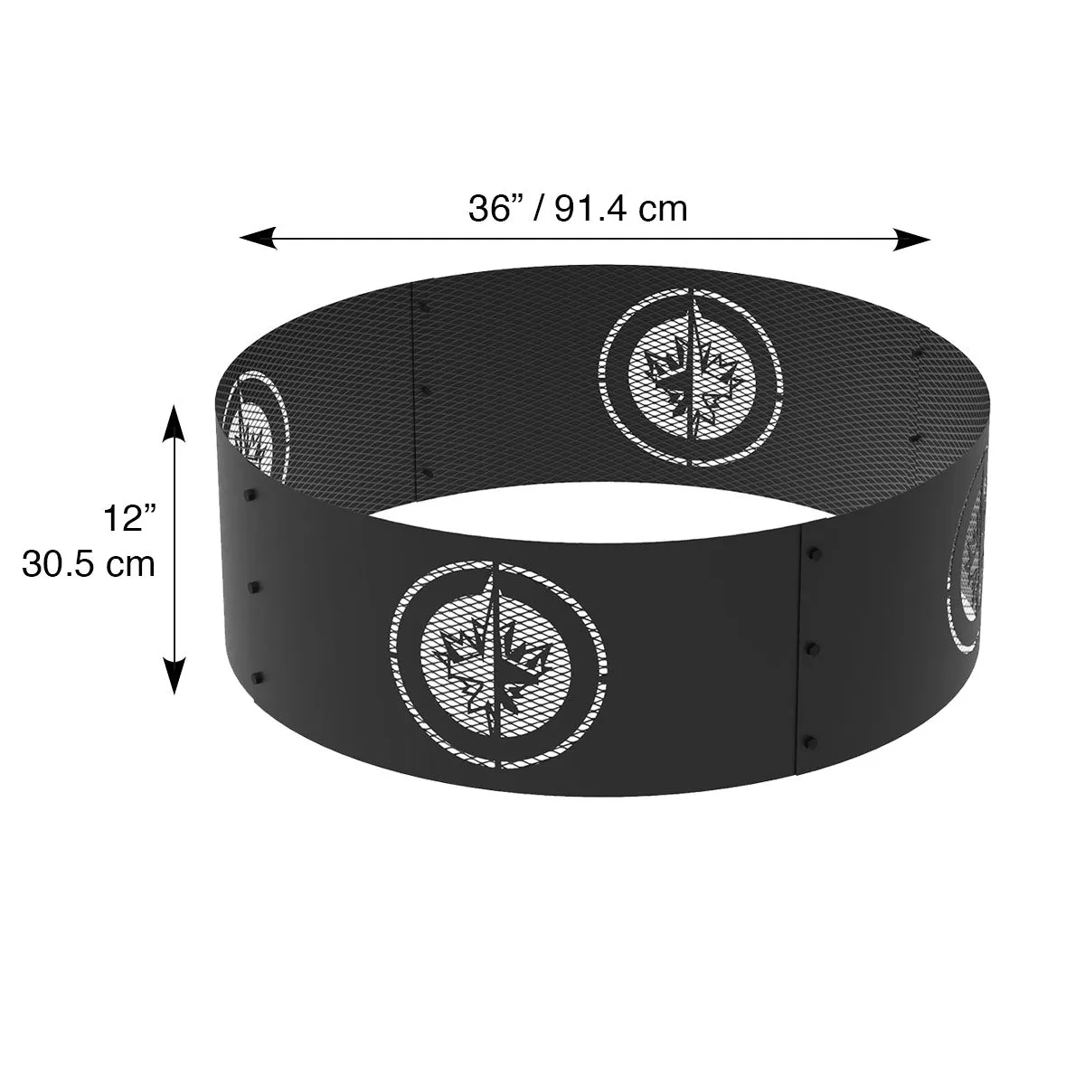 Winnipeg Jets 36 in. Round x 12 in. High Decorative Steel Fire Ring