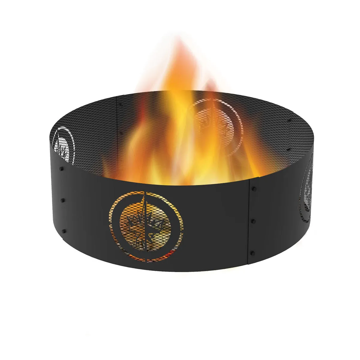 Winnipeg Jets 36 in. Round x 12 in. High Decorative Steel Fire Ring
