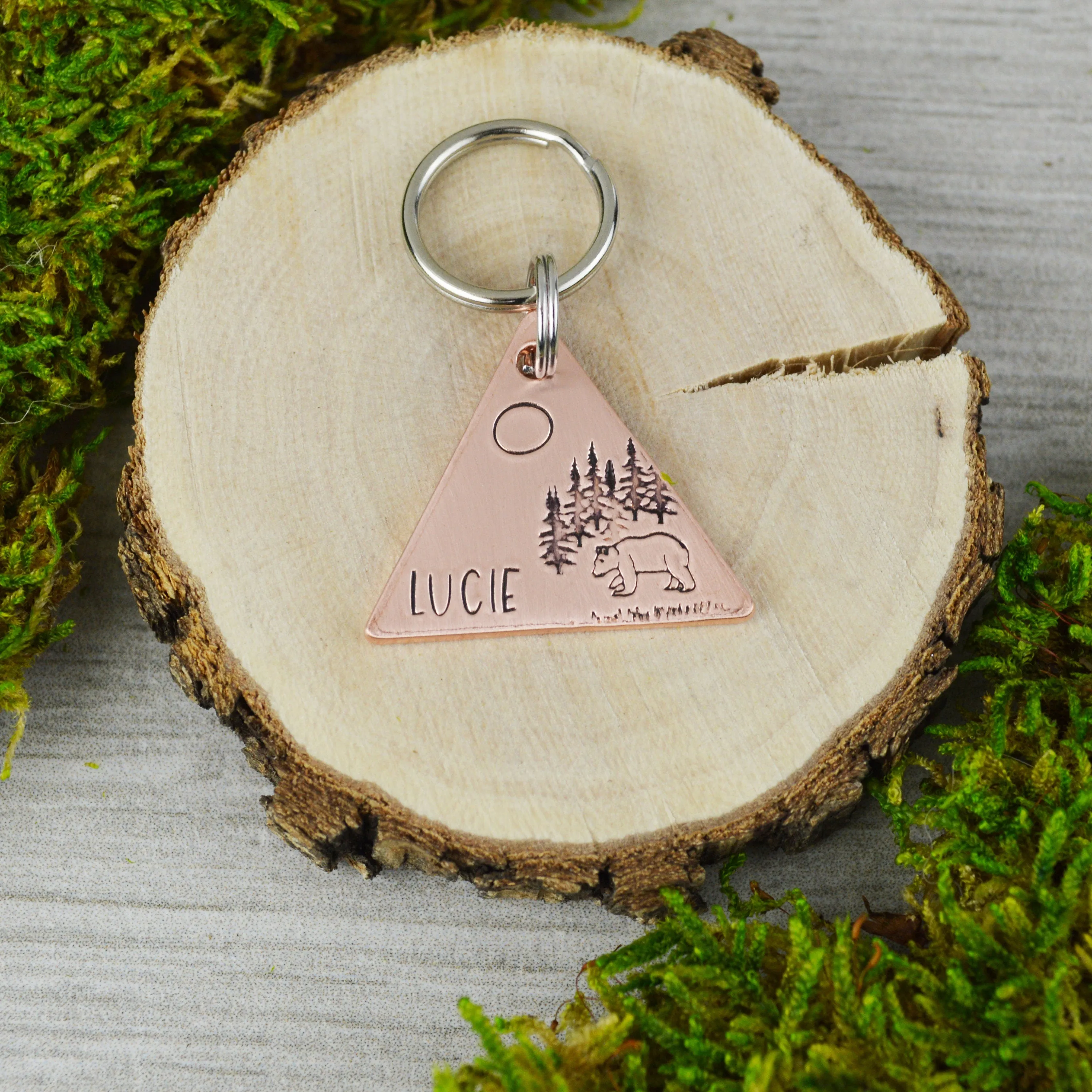 Winter Bear Pet ID Tag