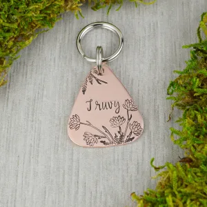 Winter Florals Pet ID Tag