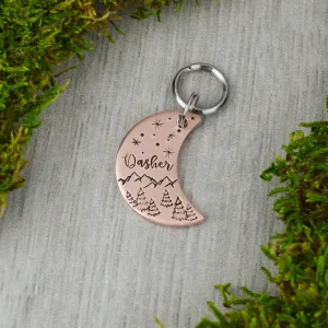 Winter Moon Pet ID Tag