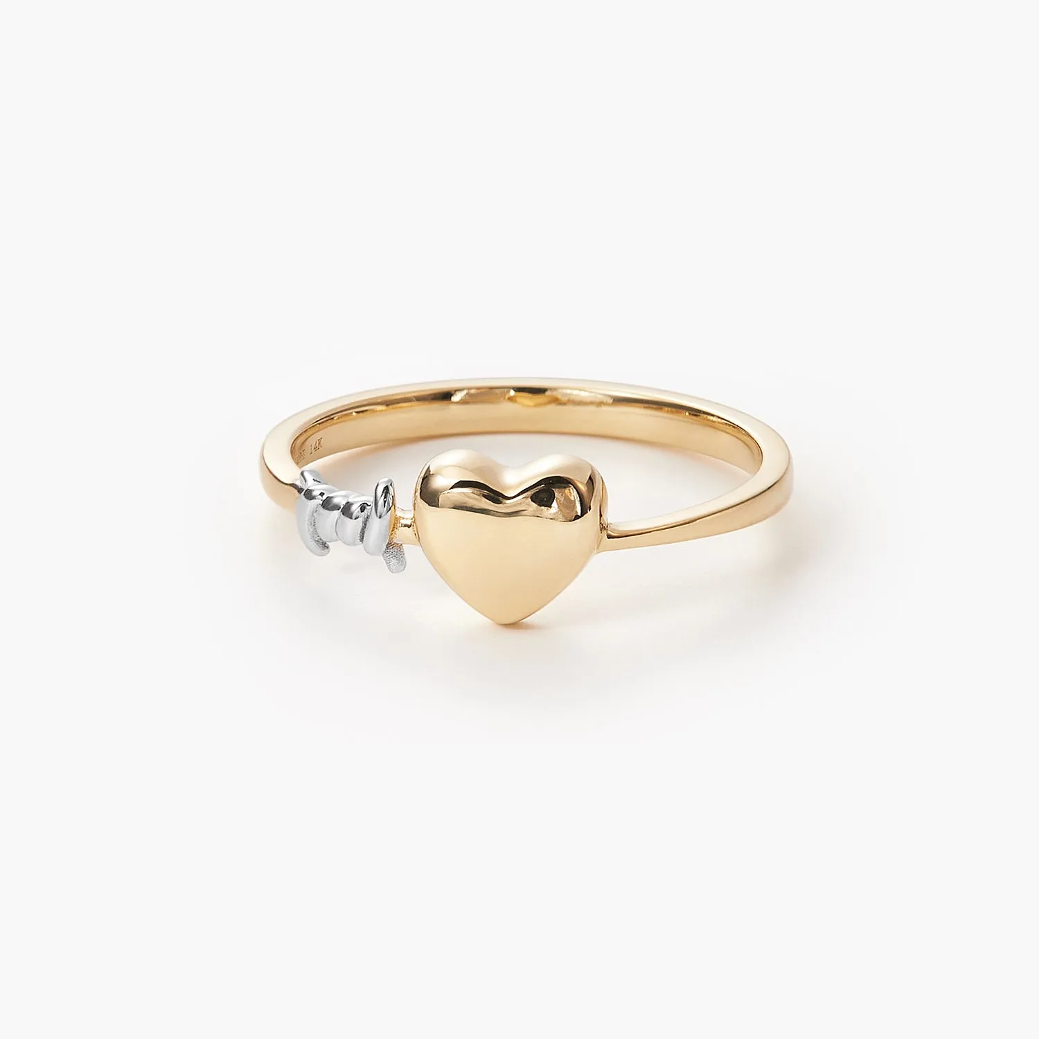 Wire Wrapped Knot Heart Promise ring
