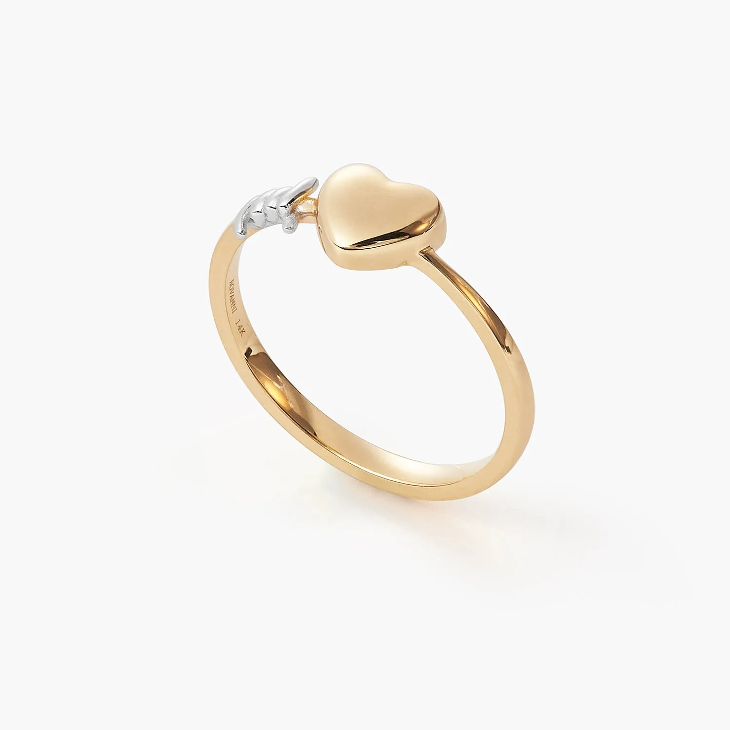 Wire Wrapped Knot Heart Promise ring
