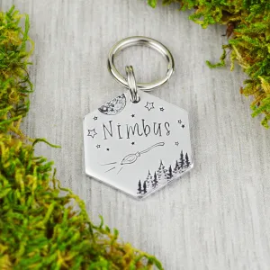 Wizard's Broom Pet ID Tag