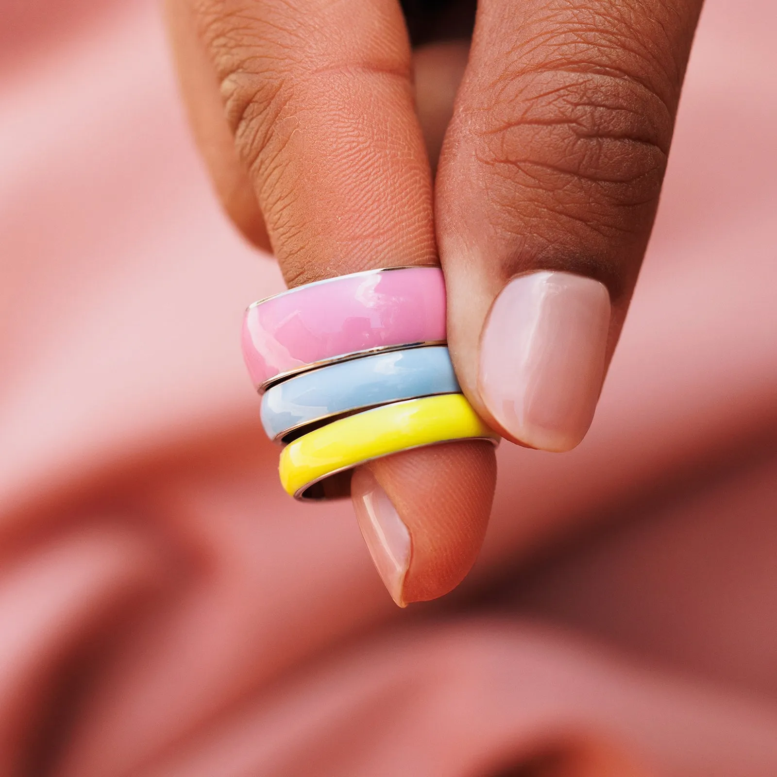 Wonderland Enamel Ring Stack