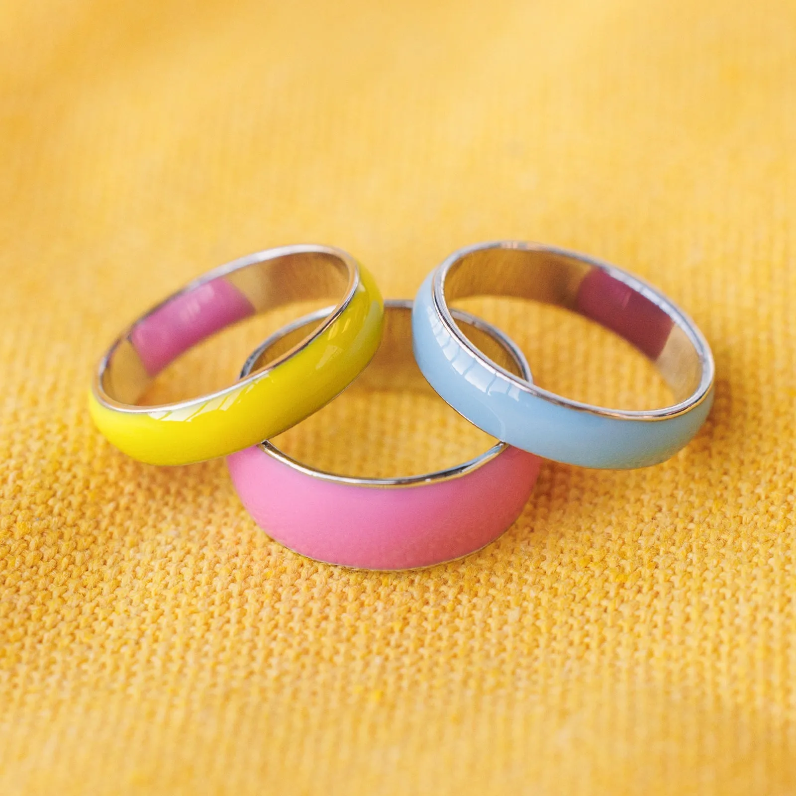 Wonderland Enamel Ring Stack