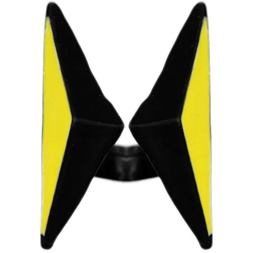Yellow Retro Cuff Ring