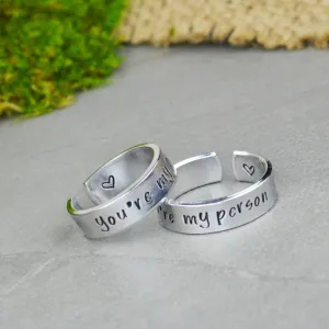 You're My Person Ring Set