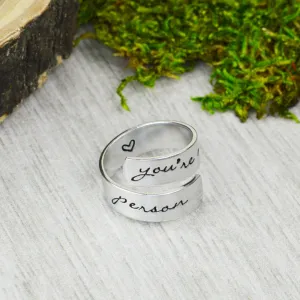 You're My Person Wrap Ring